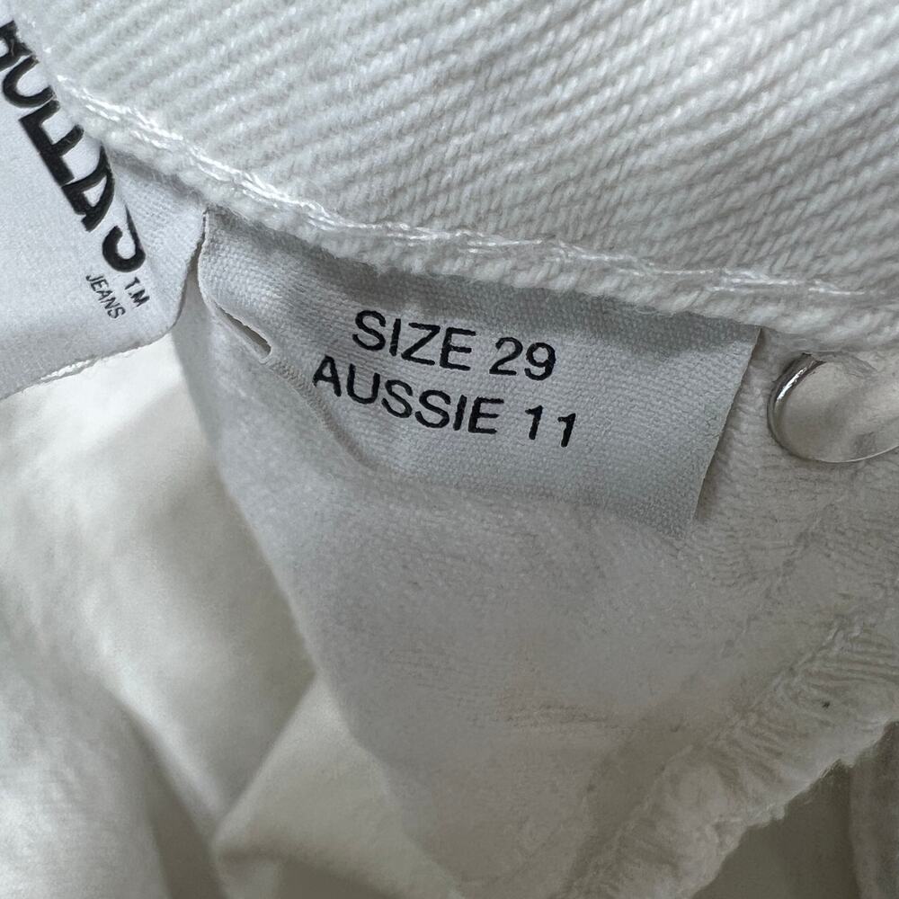 Rolla's High Rise Wide Leg Old Mate Vintage White 100% Cotton Jeans Women's 29 - Picture 10 of 15